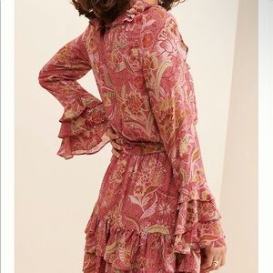 BTFL-LIFE RUFFLE NECKLINE MINI DRESS